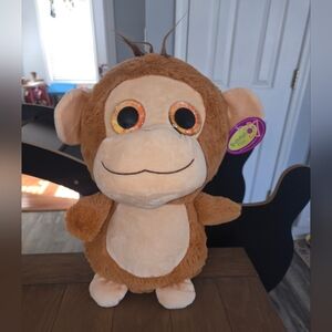 Brown and Cream Large Plush Monkey Stuffed Animal New